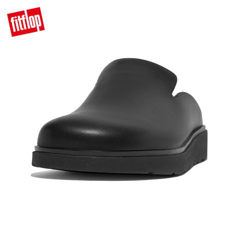 【FitFlop】GEN-FF MENS LEATHER MULES 經典舒適木屐鞋-男(靚黑色)