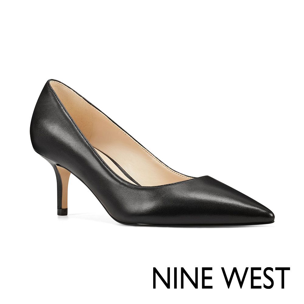 NINE WEST  ARLENE小羊皮純色尖頭高跟鞋-黑色