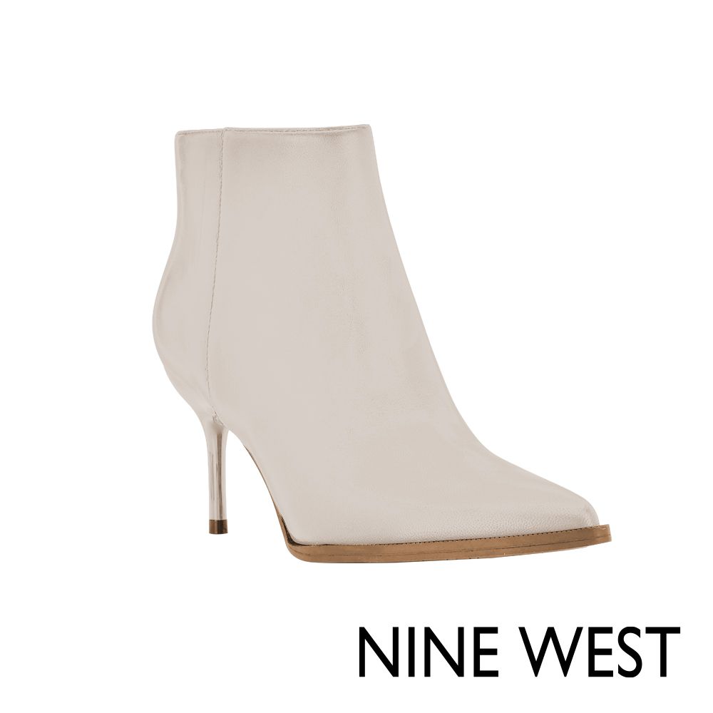 NINE WEST  JACKS9x9 細高跟踝靴-奶油白