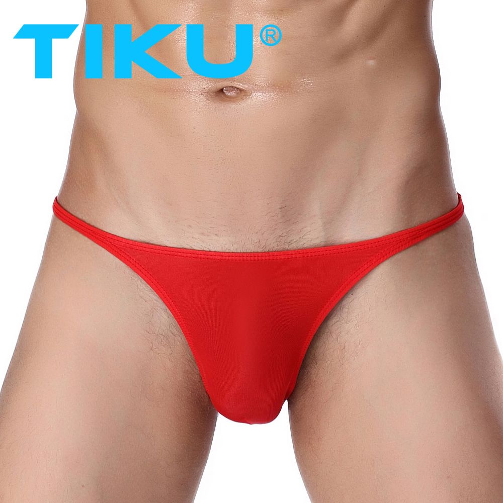 TIKU 梯酷   ~ 極簡時代 低腰超彈貼身三角男內褲-紅色(RP1711)