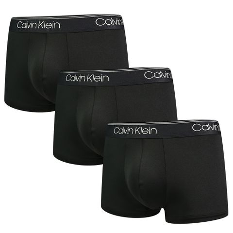 Calvin Klein Microfiber Stretch 絲質黑色三件速乾高彈力男性平口/四角褲(19)