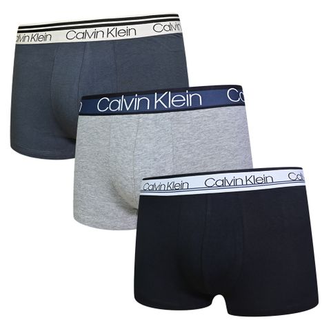 Calvin Klein Variety Waistband 男內褲 棉質彈力舒適 平口/四角褲 CK內褲(灰、藍灰、黑)