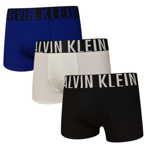 Calvin Klein Intense Power 三入組 男內褲 棉質寬腰帶 合身四角褲/CK內褲(藍、白灰、黑)