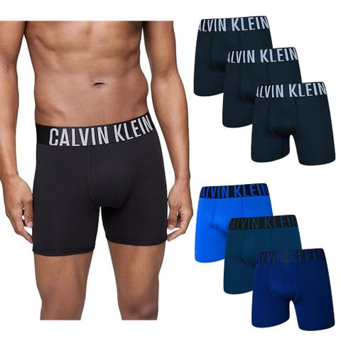 Calvin Klein Intense Power 男內褲 超細纖維寬腰帶 合身四角褲/CK內褲 三入組(多款任選)