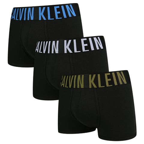 Calvin Klein Intense Power 三入組 男內褲 棉質寬腰帶 合身四角褲/CK內褲(黑三件)