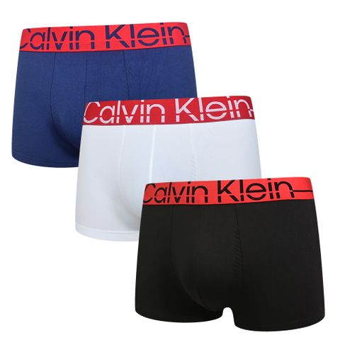 Calvin Klein 三入組 Pro Fit 4D超細柔纖維 四角褲/平口褲/CK內褲(黑藍白)