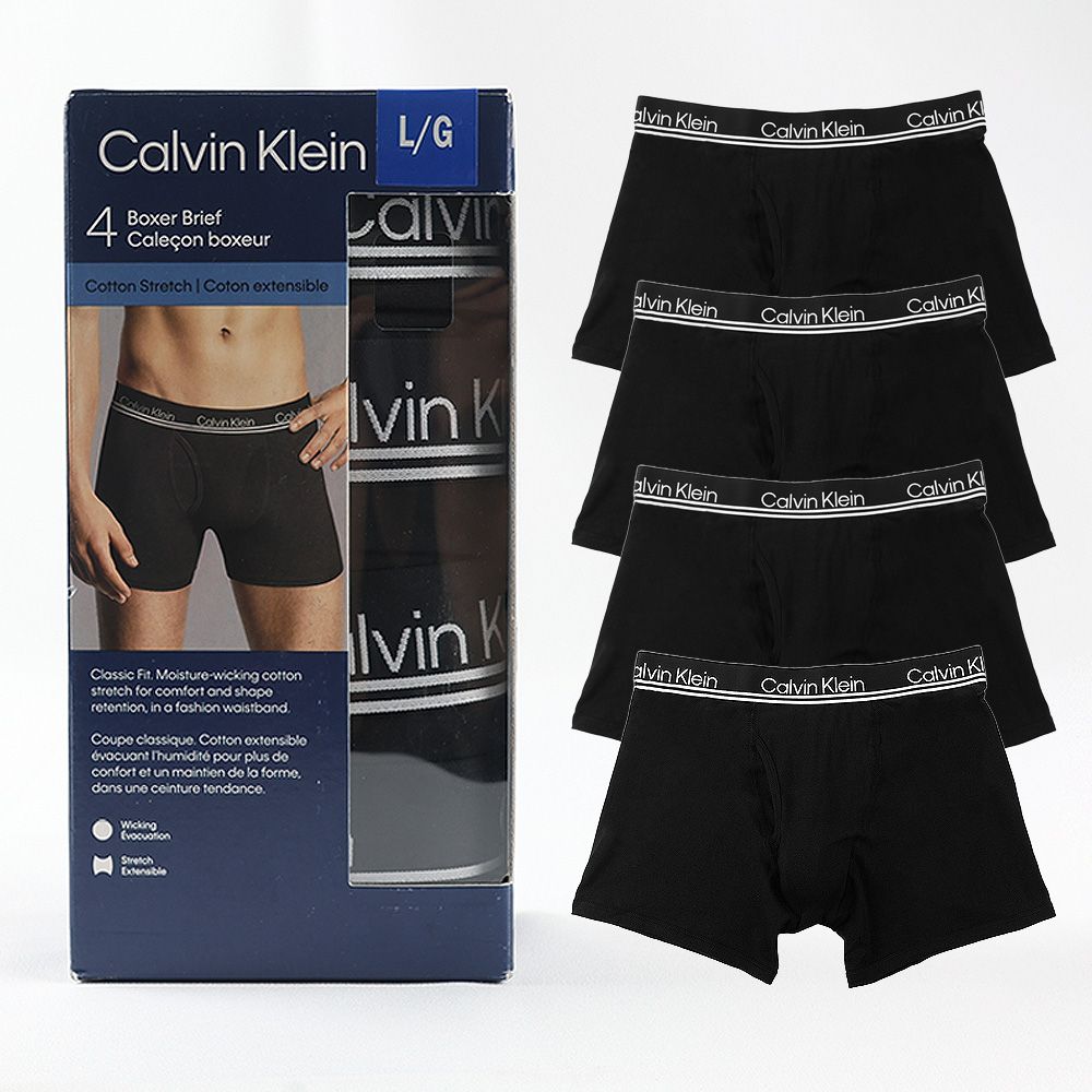 Calvin Klein Calvin Klein 凱文克萊 4件組短版四角男內褲 CK內褲內衣(多款可選)