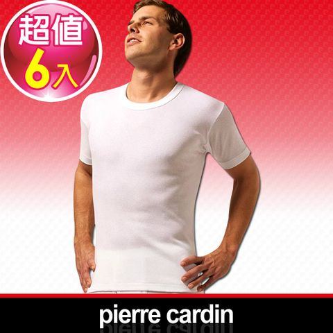 Pierre Cardin 皮爾卡登 新機能吸汗透氣圓領短袖衫-6件組