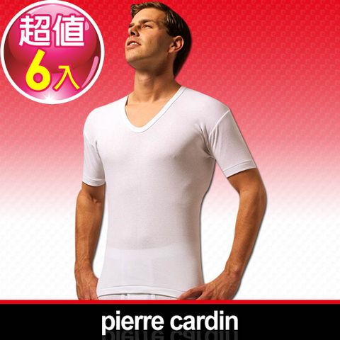 Pierre Cardin 皮爾卡登 新機能吸汗透氣U領短袖衫-6件組