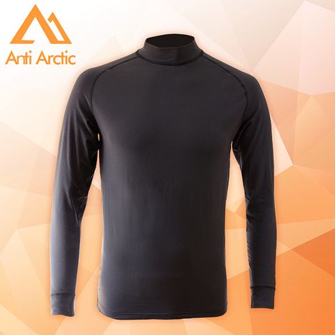 【Anti Arctic】遠紅外線機能衣-男高領-黑