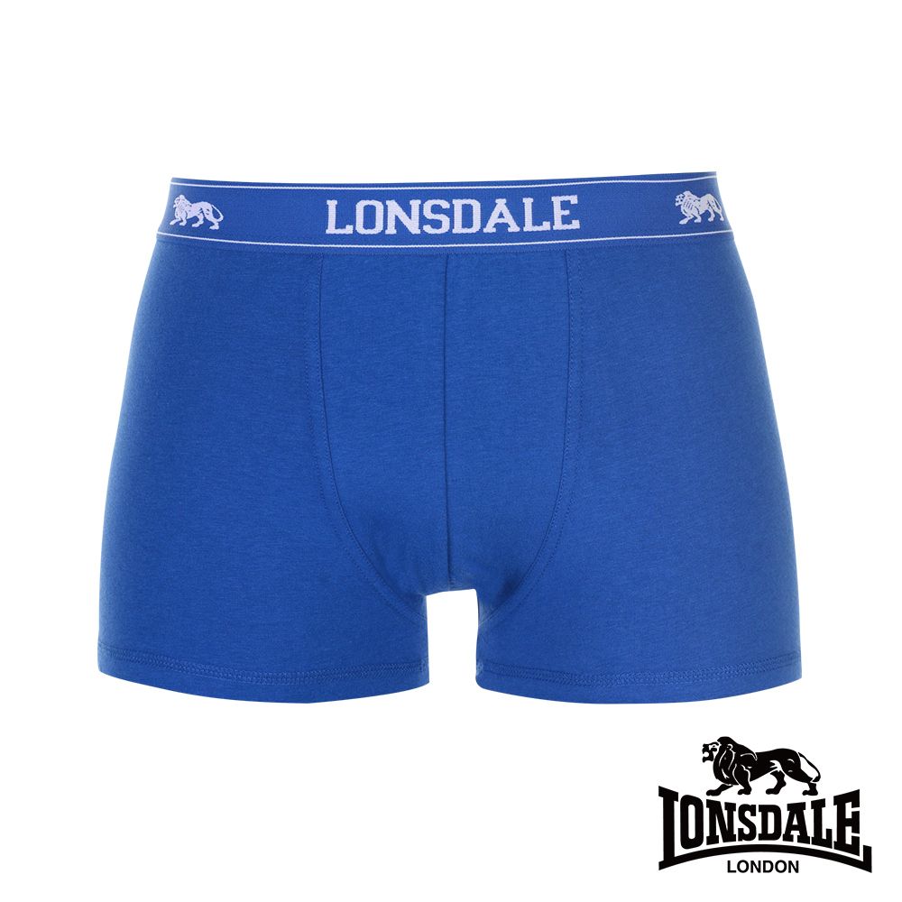 LONSDALE 英國小獅  -英式極簡風-高彈性平口褲(2入)-淺藍 LT422011