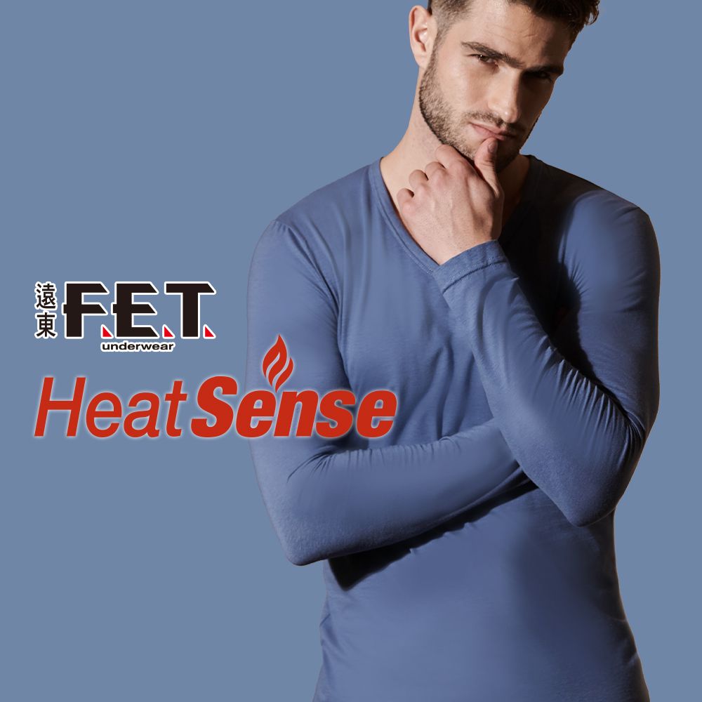 FET 遠東 3件組石墨烯超導科技男V領保暖衣(發熱衣/內衣)