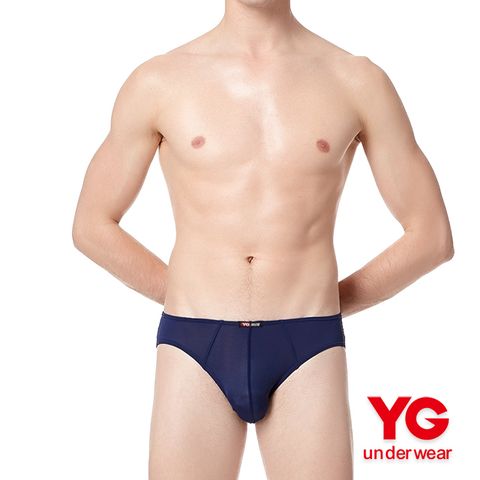 YG 天鵝內衣 涼爽彈性三角褲-C051-丈青色