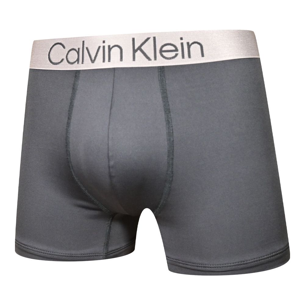 Calvin Klein Microfiber 柔滑輕盈合身男內褲 平口/四角褲 CK內褲四入組(黑、藍、灰、黑)