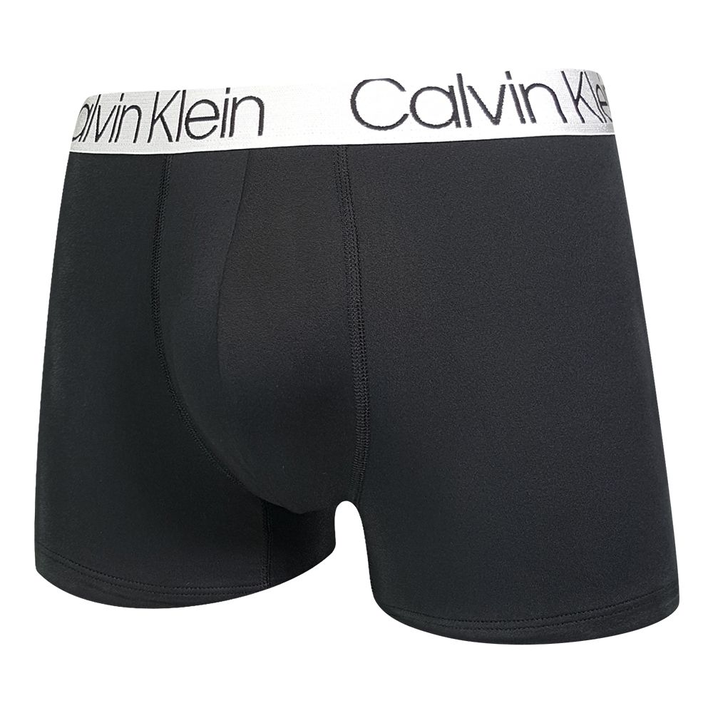 Calvin Klein Microfiber 四入組 柔滑輕盈合身四角褲 平口/四角褲 CK內褲(黑色四件組)