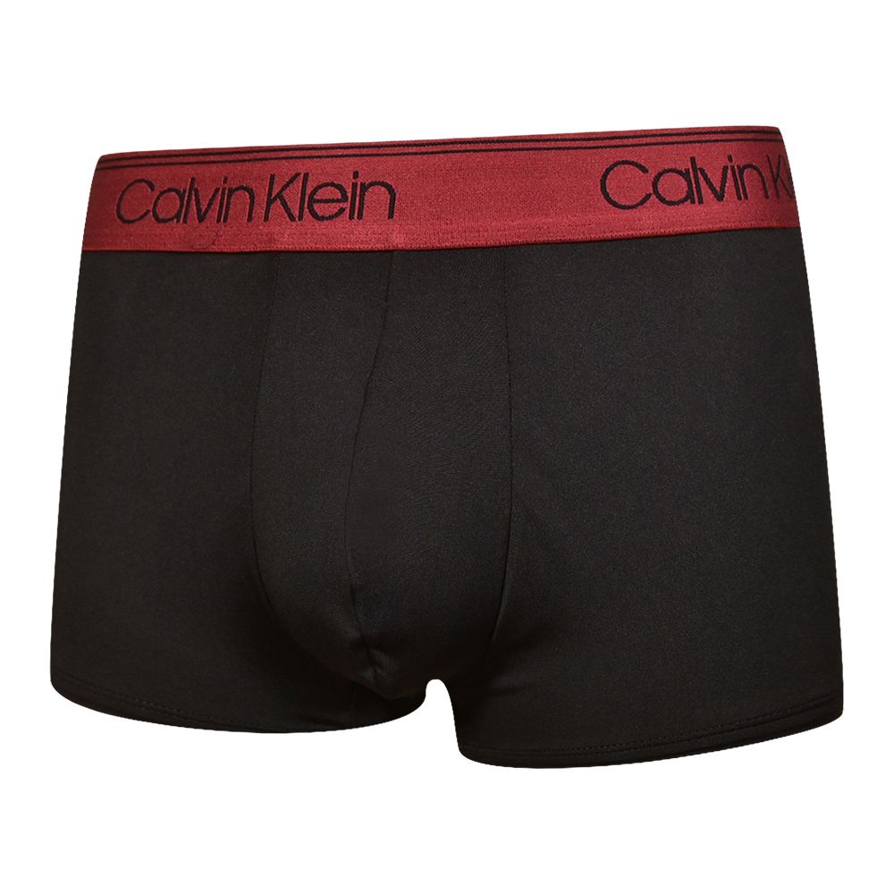 Calvin Klein Microfiber Stretch 四件組 絲質黑色速乾高彈力男性平口/四角褲/CK內褲(黑、黑、酒紅、灰)