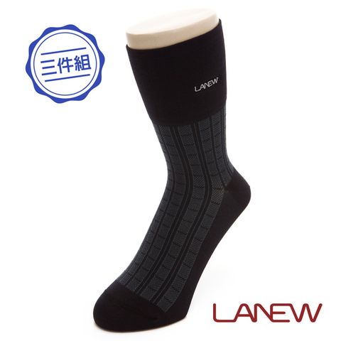 【LA NEW】紳士無痕中筒襪三件組(298730393)