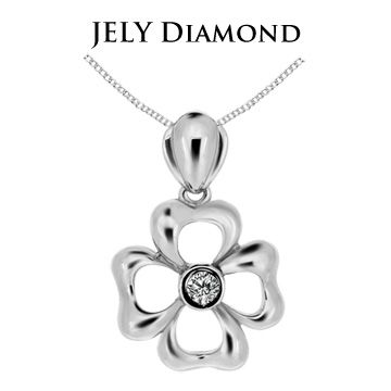 【JELY】幸運之心 3分美鑽墜鍊