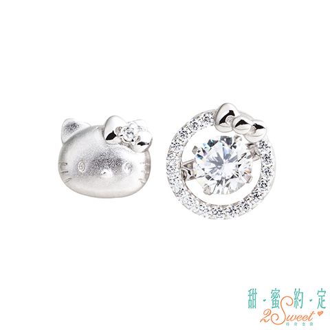 甜蜜約定 HelloKitty 愛•圓滿Kitty純銀耳環