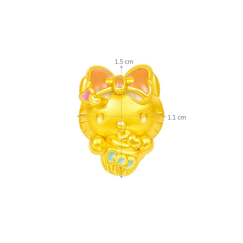 Just Gold 鎮金店 Hello Kitty 50週年 黃金串珠(蛋糕)