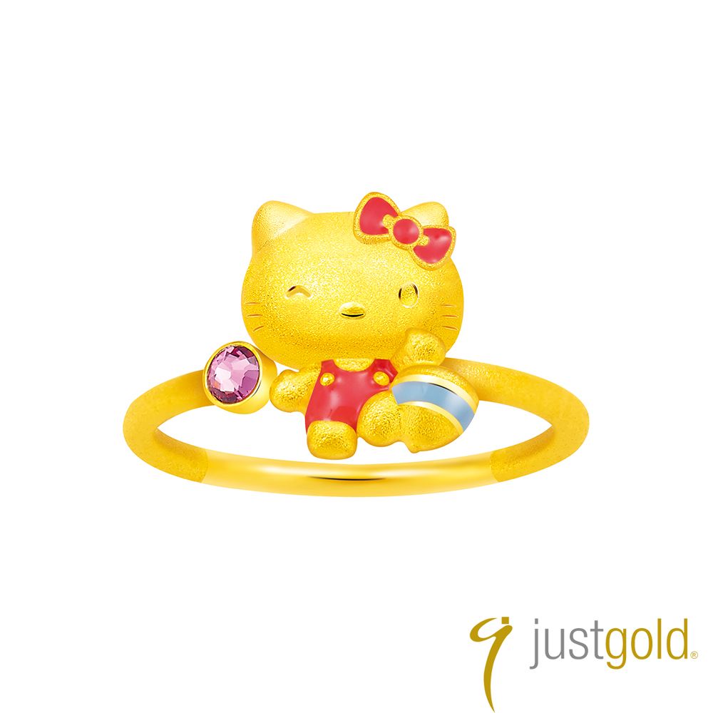 JUST 【 Gold 鎮金店】Hello Kitty 回味童年 純金戒指-陀螺