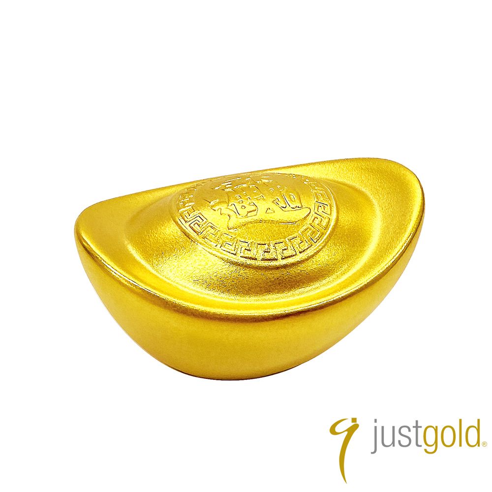  【Just Gold 鎮金店】古法金 財聚黃金元寶 10克(小1)