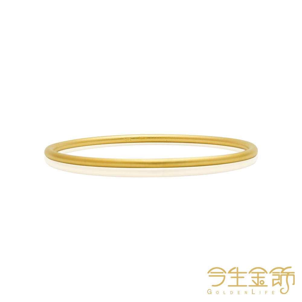 今生金飾  古法金實心手鐲-加大款 黃金手鐲