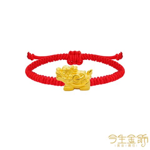 今生金飾 帶財龍龜串珠 黃金手繩