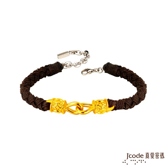 Jcode 真愛密碼 Jcode金飾 緊扣財富黃金編織男手鍊