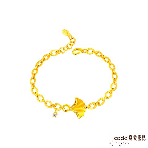 Jcode真愛密碼金飾 杏福連鍊來黃金手鍊