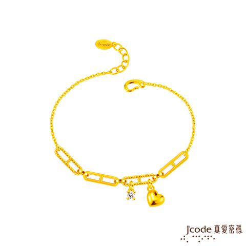 J’code真愛密碼金飾 豬你被愛硬金手鍊