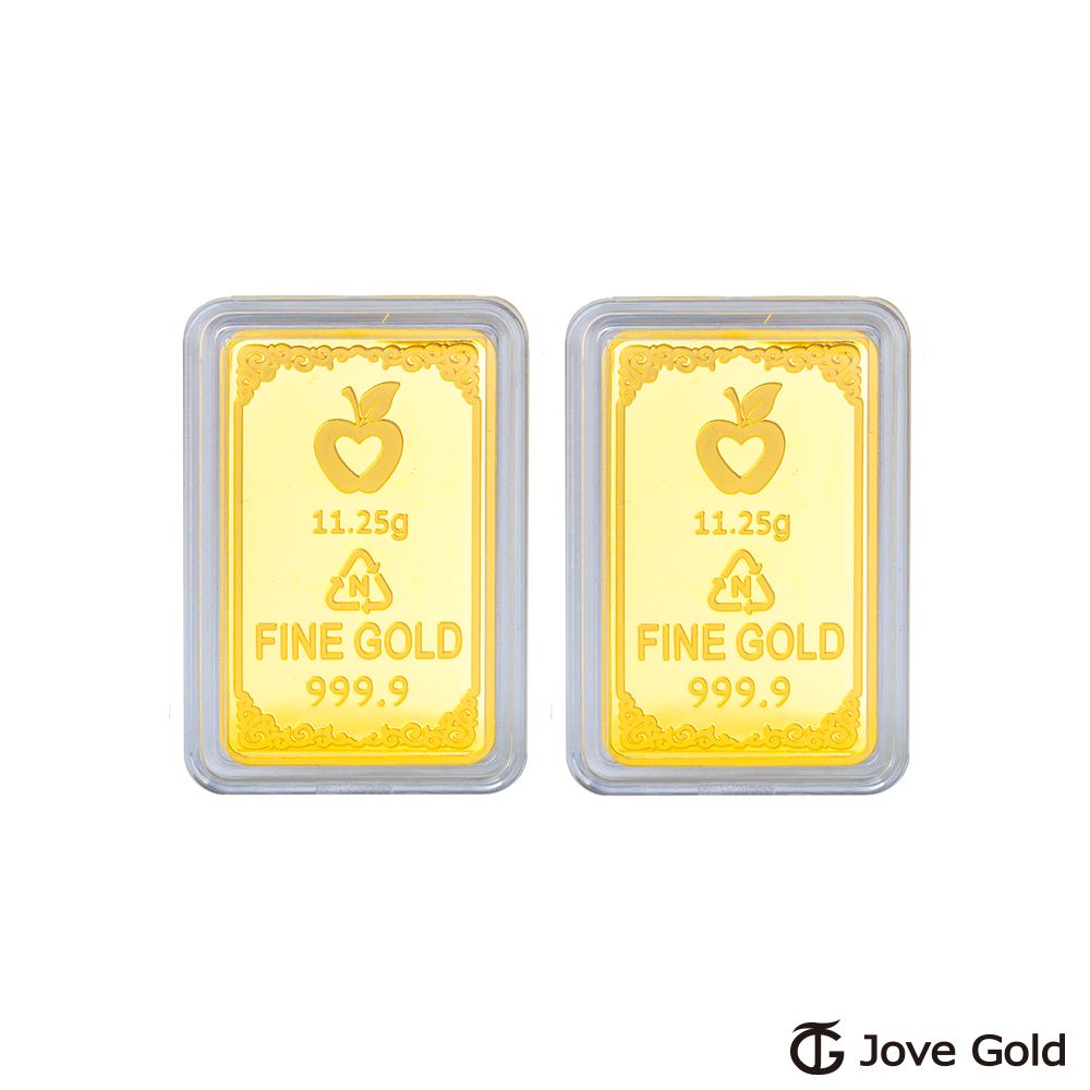 Jove gold  漾金飾 守護平安黃金條塊 - 參台錢*2共陸台錢