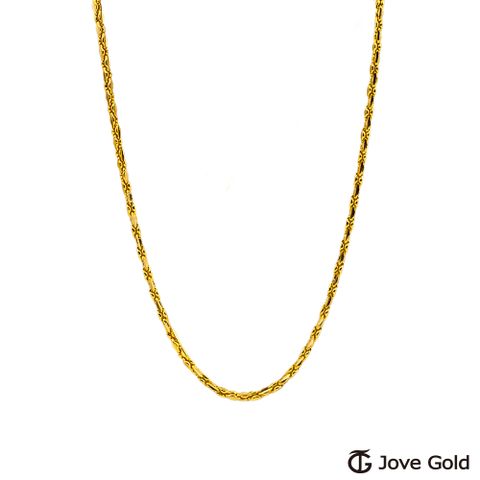 Jove gold JoveGold漾金飾 一輩子的約定黃金桂花鍊-小(約2.28錢)(約1.6尺/48cm)