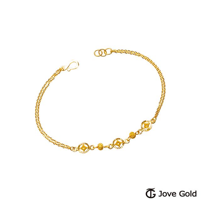 Jove gold JoveGold 錢滾錢黃金手鍊-雙鍊款
