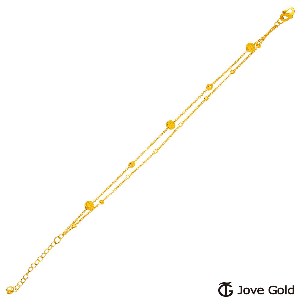 Jove gold 漾金飾 戀愛節奏黃金手鍊-雙鍊款