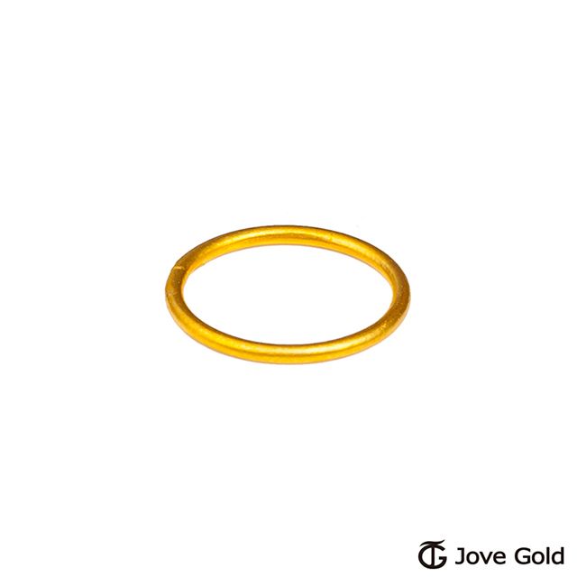 Jove gold JoveGold 品味生活黃金戒指-霧面實心版