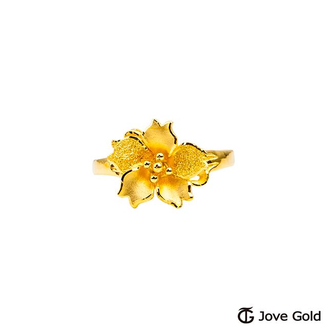 Jove gold JoveGold漾金飾 花美人嬌黃金戒指