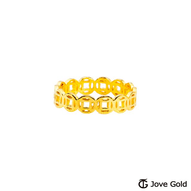 Jove gold JoveGold漾金飾 財源綿綿黃金戒指-固定圍