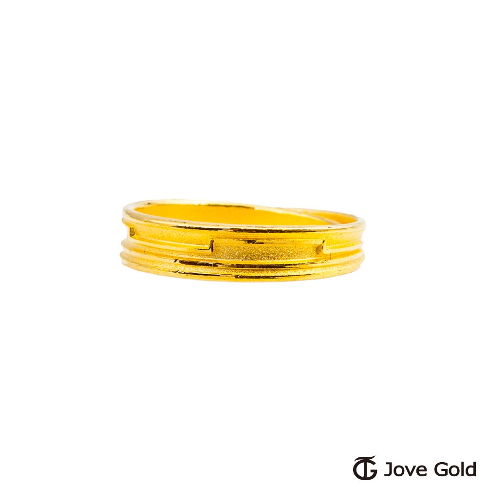 Jove gold JoveGold漾金飾 浪漫步伐黃金男戒指