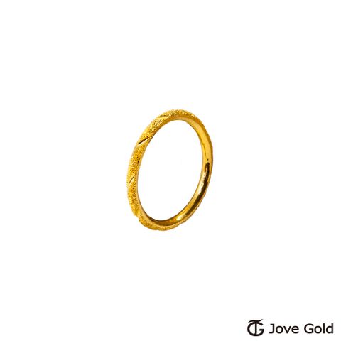 Jove gold JoveGold漾金飾 情懷黃金戒指-固定圍