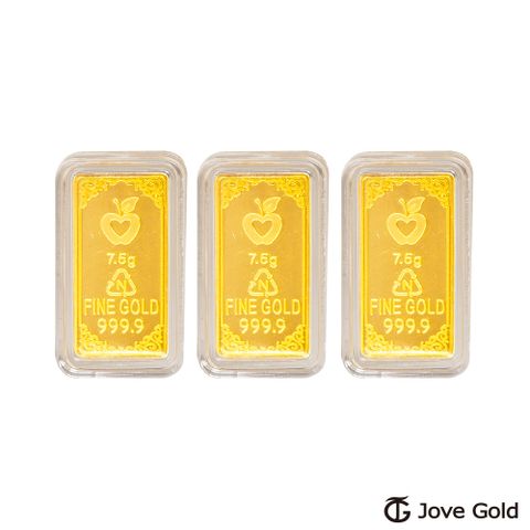 Jove gold 守護平安黃金條塊 - 貳台錢*3（共陸台錢）