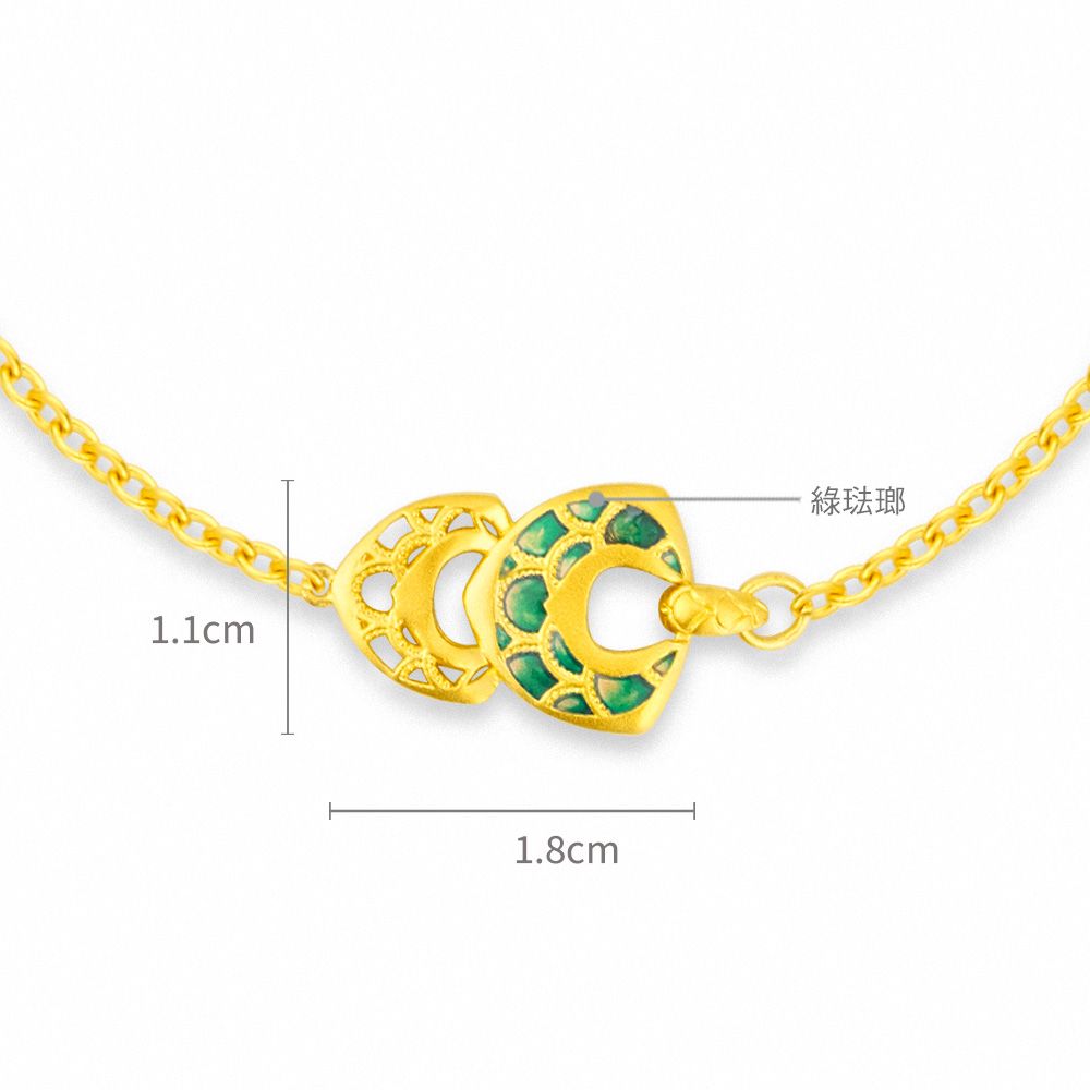 Just Gold 鎮金店 幻彩龍麟 黃金手鍊