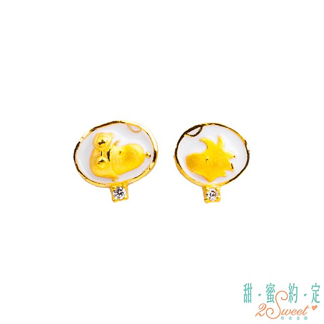 2sweet 甜蜜約定  自在遨遊史奴比Snoopy黃金耳環