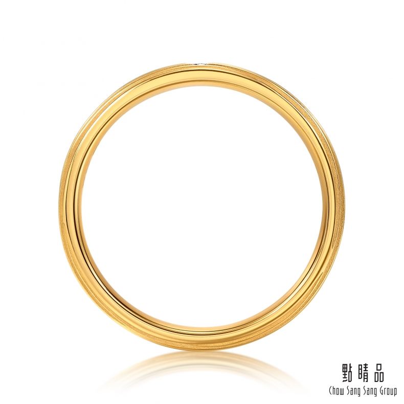 Chow Sang Sang Group 點睛品 方圓樹紋 黃金鑽石戒指(女戒)