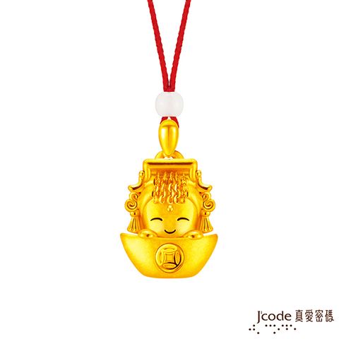 Jcode 真愛密碼 Jcode 大甲媽旺財媽祖黃金墜子-立體硬金款 送項鍊