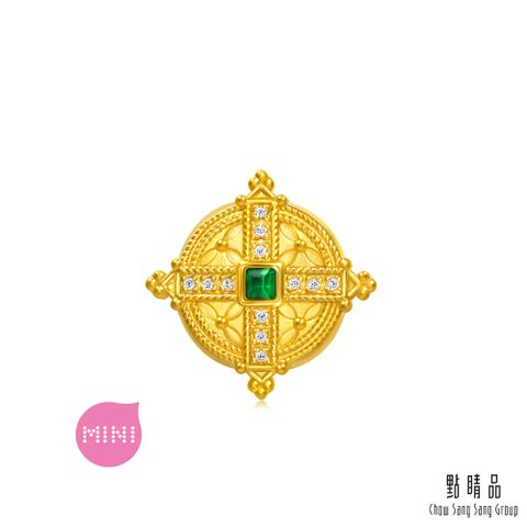 點睛品 皇家典藏 鑽石黃金串珠
