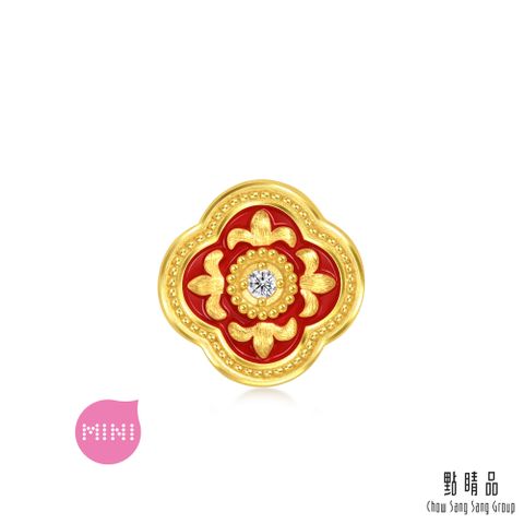 點睛品 V&A 古典幸運草 鑽石黃金串珠