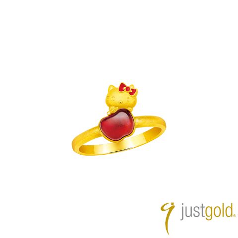 Just Gold 鎮金店 Hello Kitty 蘋安萌福 黃金戒指