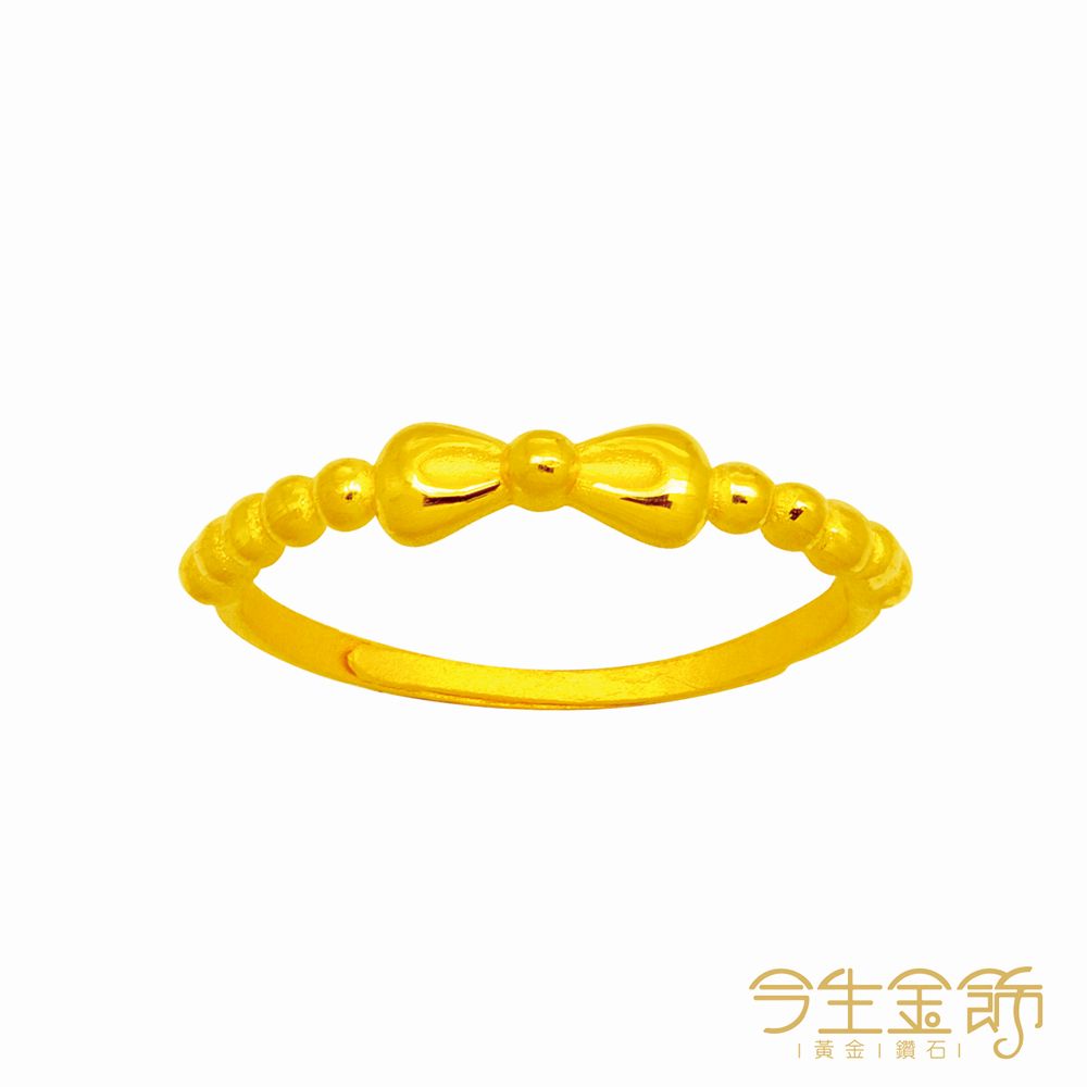 今生金飾  蝶心摯福戒 黃金戒指