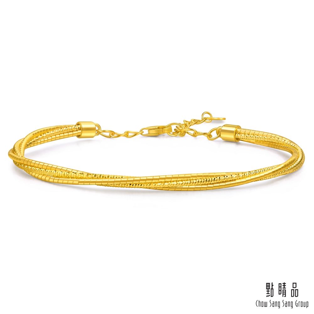 Chow Sang Sang Group 點睛品 光影交織 黃金手鐲_計價黃金(06)